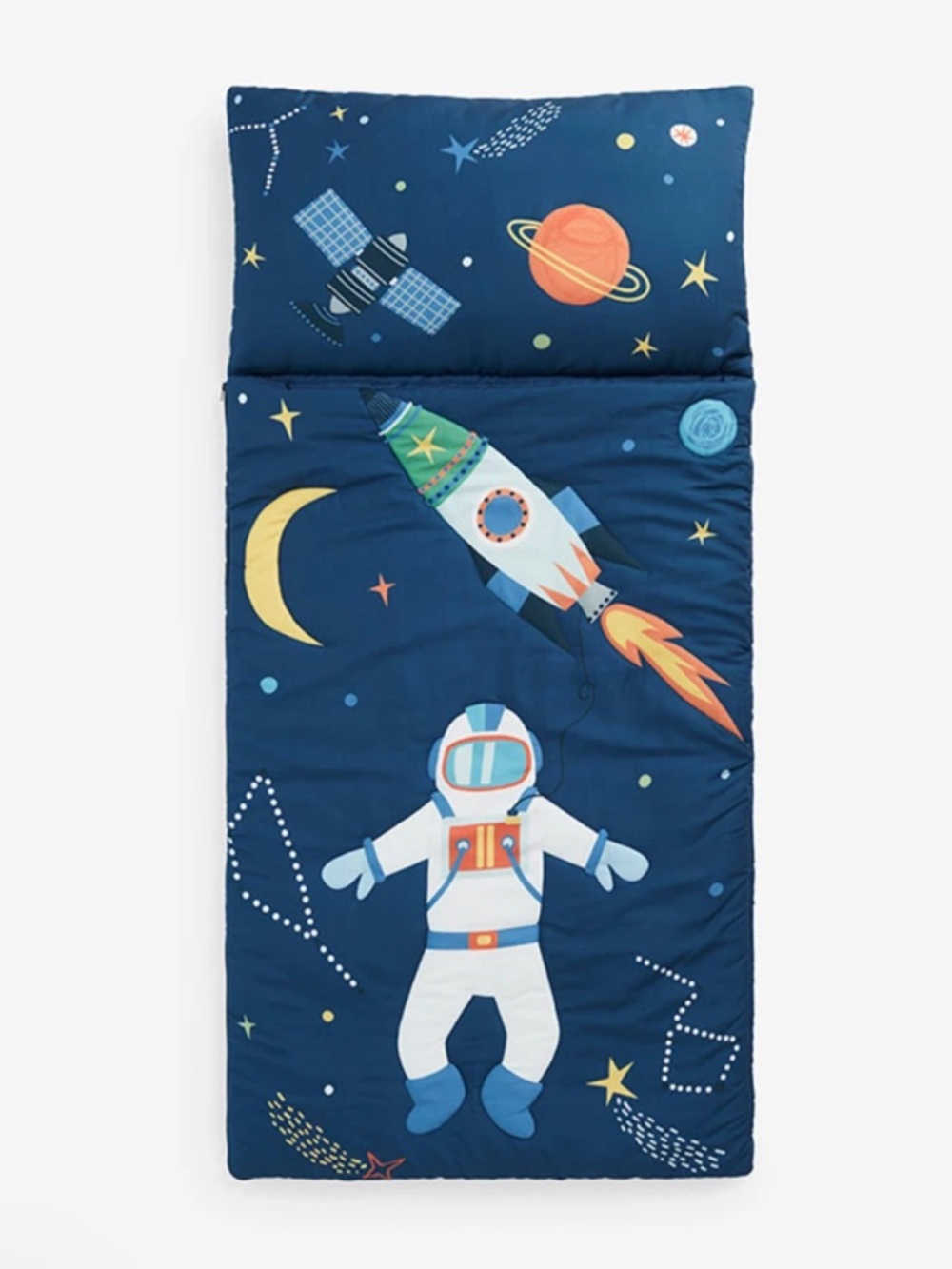 Navy Space Rocket & Astronaut Kids Sleep Sack - Camping